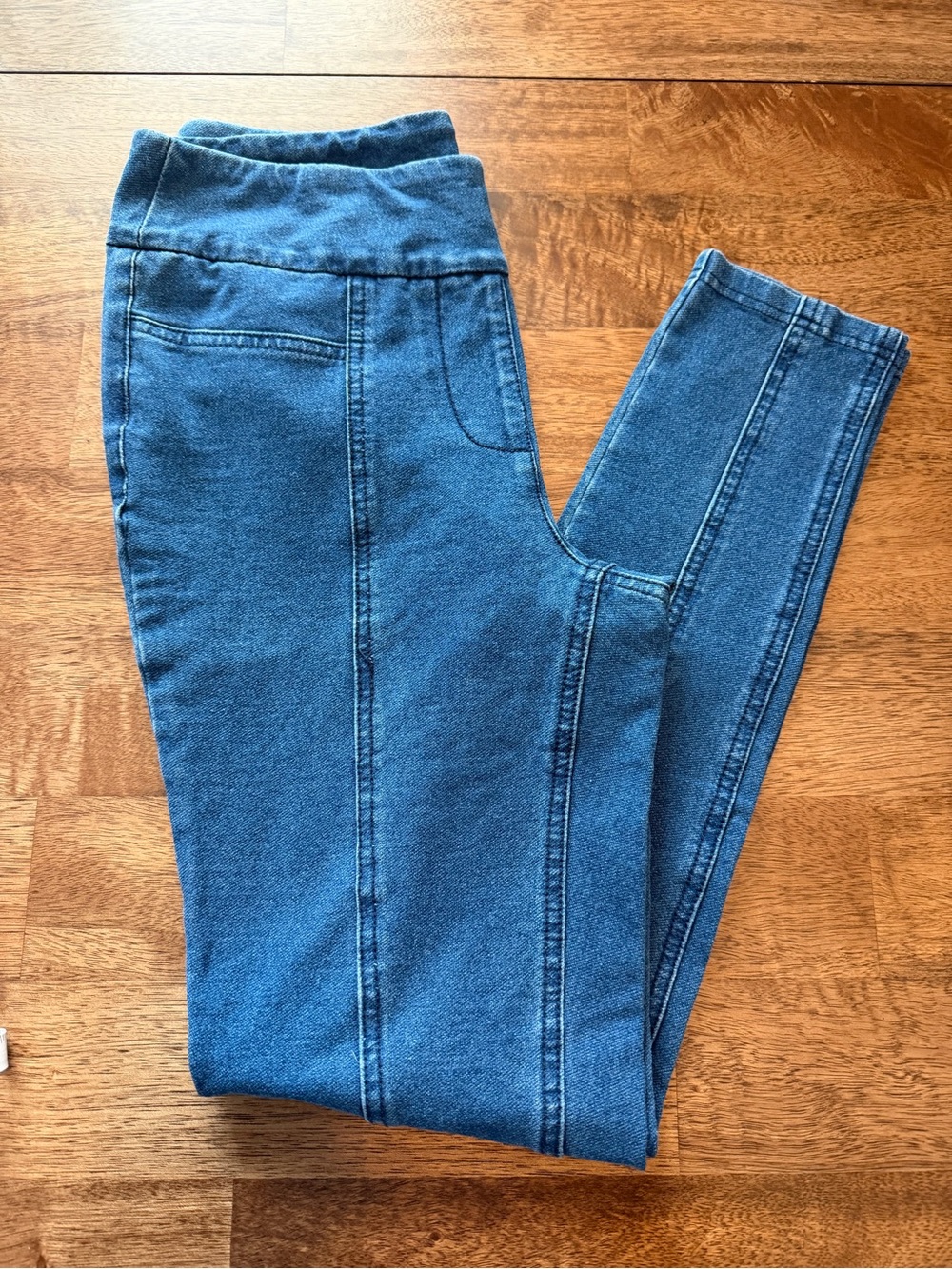Slim Sation blue denim legging pants size Small